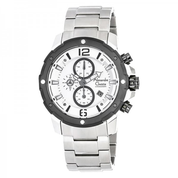 Alexandre Christie AC 6410 Silver White Man MCBTBSL